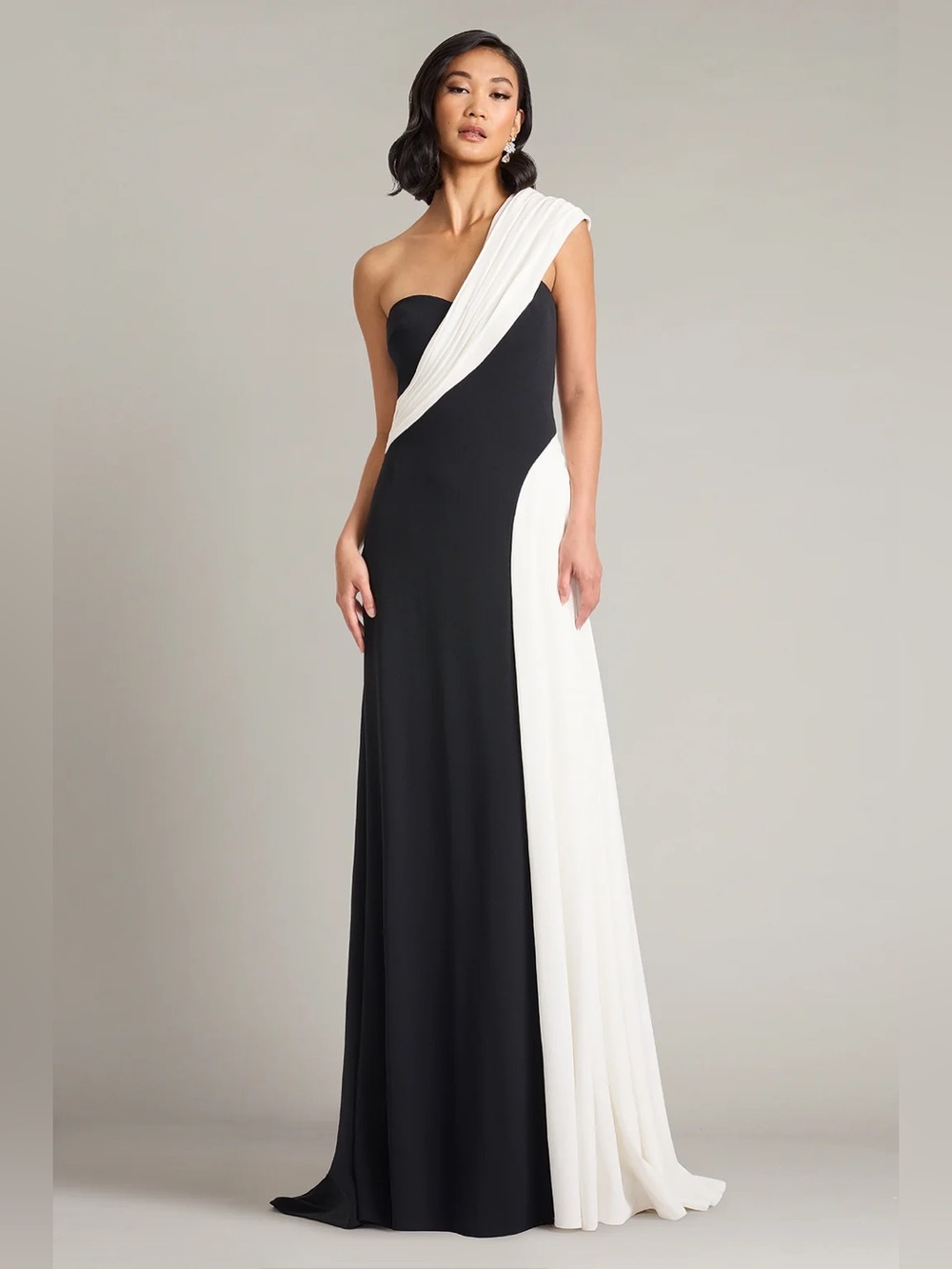 TADASHI SHOJI - BELMAN ONE-SHOULDER DRAPED GOWN
